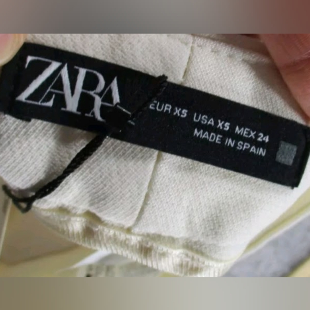 Zara Cream Pleated Trousers - Picture 7 of 11
